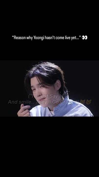 🚨Reason Why Yoongi hasn't Came Live Yet😼#minyoongi #bts #suga #btsarmy #vuralshort #sugaedits