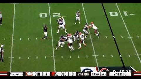 Justin fields touchdown pass to Dante Pettis Chicago bears vs browns