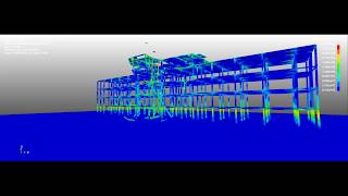 Ls-dyna. Progressive collapse of steel building / Прогрессирующее обрушение стального каркаса здания