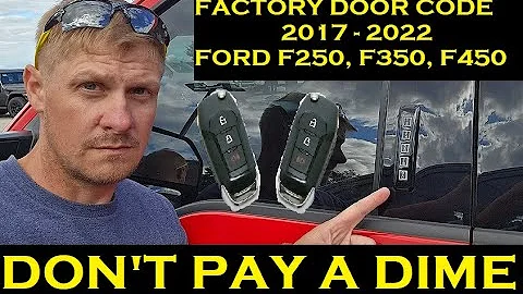 HOW TO GET YOUR 2017 - 2022 SUPERDUTY DOOR CODE 2 KEY METHOD