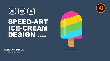 Ice-Cream Icon Design In Adobe Illustrator CC