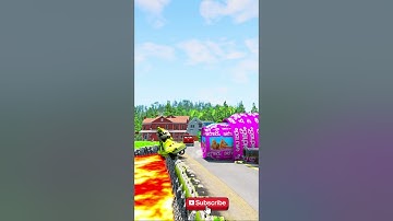 Flatbed Truck Mcqueen | Transportation with Truck - Pothole vs Car - BeamNG.Drive Short