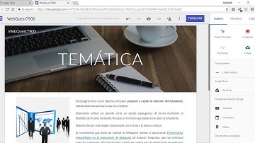 Crear WebQuest Google Sites