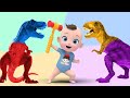color dinosaur Playground Song | Johny Johny Yes Papa + more Nursery Rhymes | Kindergarten