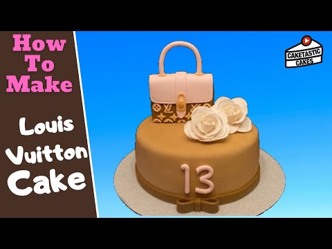 Louis Vuitton handbag cake instructional video