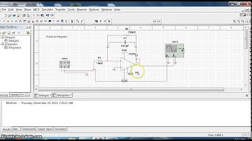 Copy of Integrator and Differentiator multisim simulation