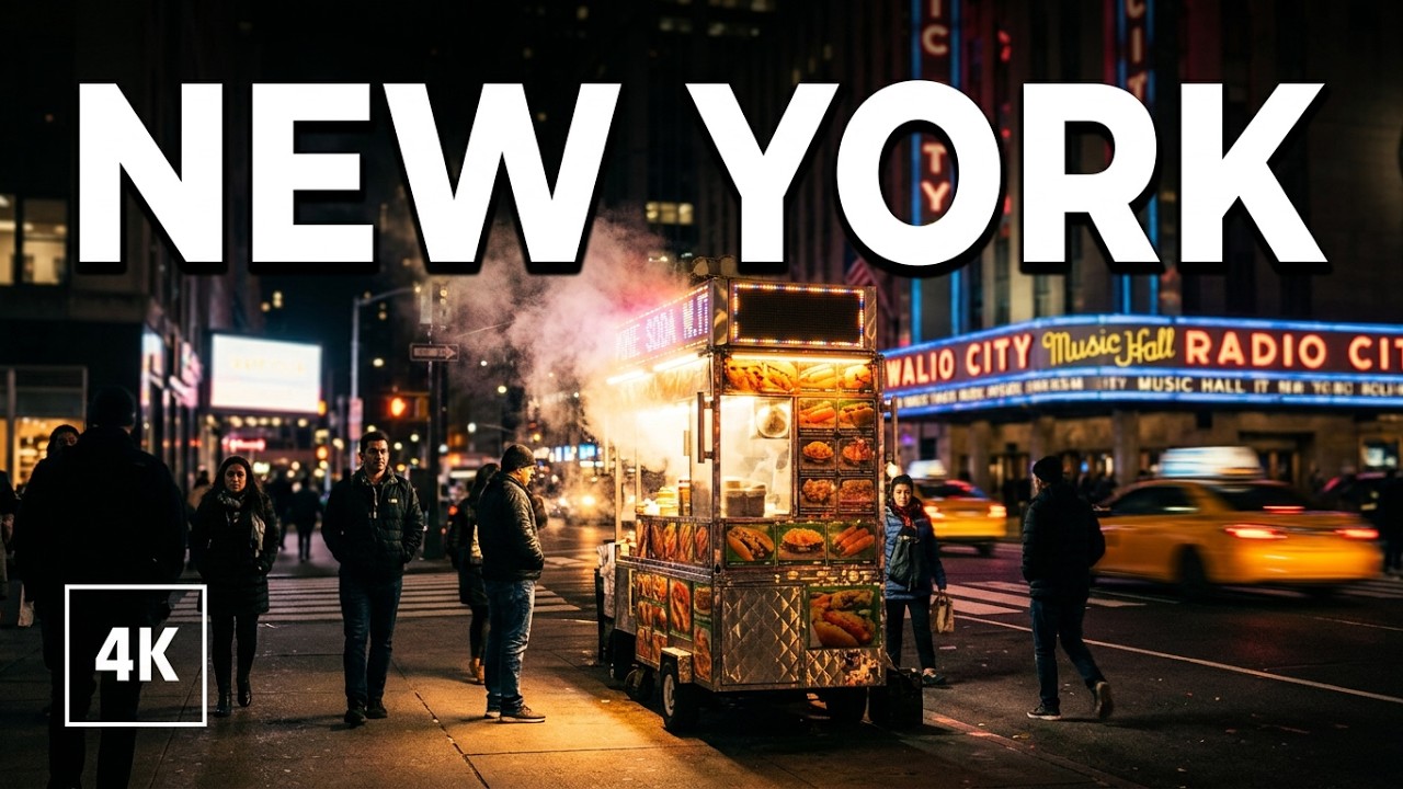 New York, Amerika Serikat | BROADWAY | Jelajah Kota Sore 4K