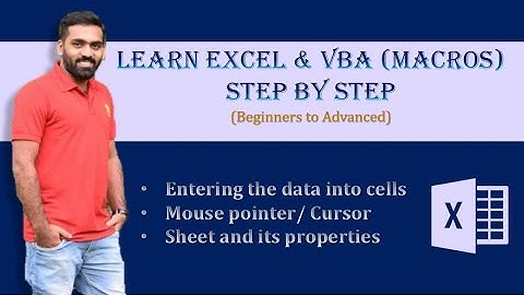 Lesson #2 - Entering the data into the cell, Mouse Pointer, sheet and its properties