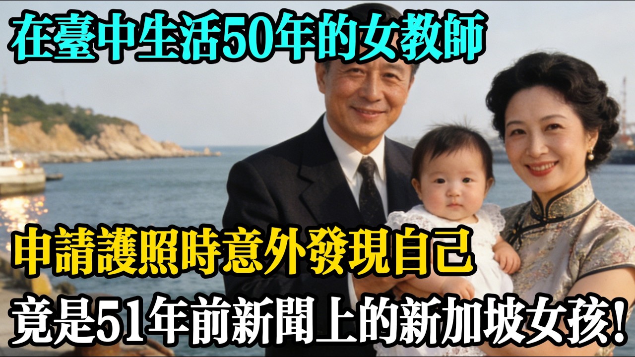 在台中生活50年的女教師，申請護照時意外發現，自己竟是51年前新聞上的新加坡女孩