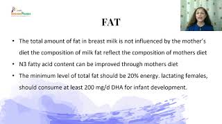 Nutritional requirements and care during lactation