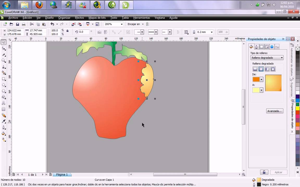 Corel Draw X4 Herramienta cuchillo efecto brillo - YouTube