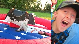 WE BROKE HIM!! INSANE BULL RIDING CHALLENGE!!