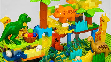 Satisfying Building Blocks Marble Run ASMR Very popular! Animal-themed block coasters compilation