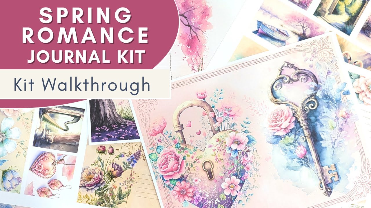 Spring Romance Kit Walkthrough Printable Junk Journal Kit Perfect For Spring Romance Kit Walkthrough Printable Junk Journal Kit Perfect For