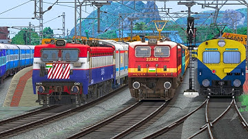 TRAIN CROSSING RUSH IN RAILWAY STATION | BUMPY RAILROAD | RAILWORK | INDIAN TRAIN SIMULATOR GAMEPLAY