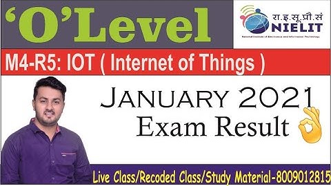 #olevel M4:R5 IOT(internet of things) jan2021Answer key Released | IOT jan 2021 Exam result Ratnakar
