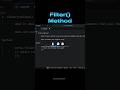Filter() Method Explained | CodingClash | #filtermethod #javascript #arraymethods