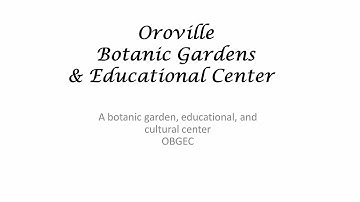 To create a botanic garden.