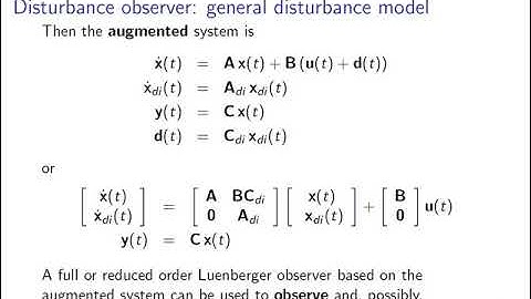 State space control methods: video 10 State observer design part 2