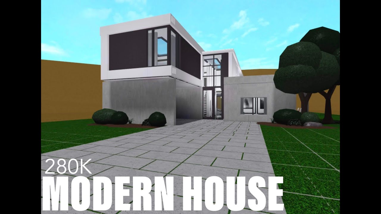 Bloxburg speedbuild: modern house | 260k | Part one - YouTube