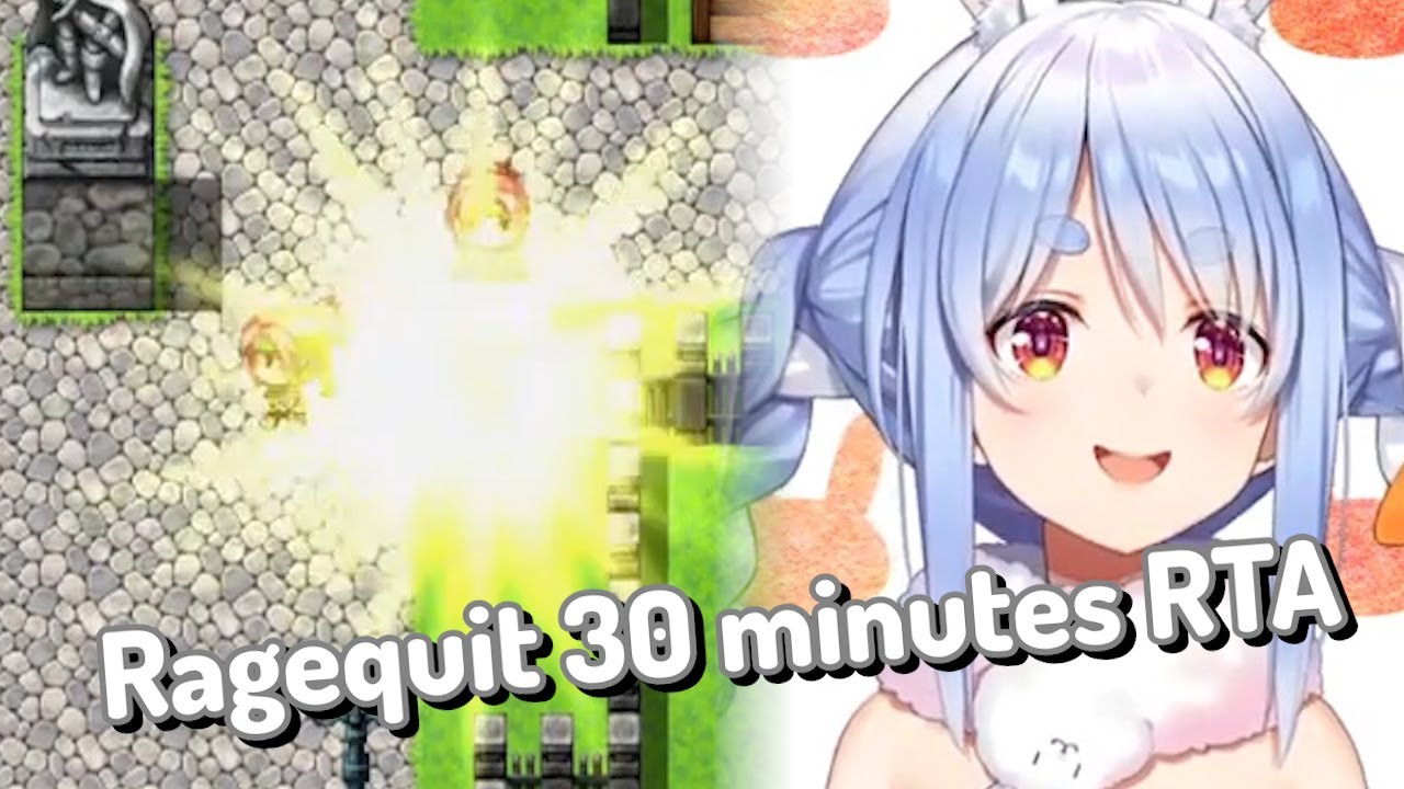 Usada Pekora plays a troll too fast-paced RPG (Hayasugiru), keeps dying, suffers, ragequits