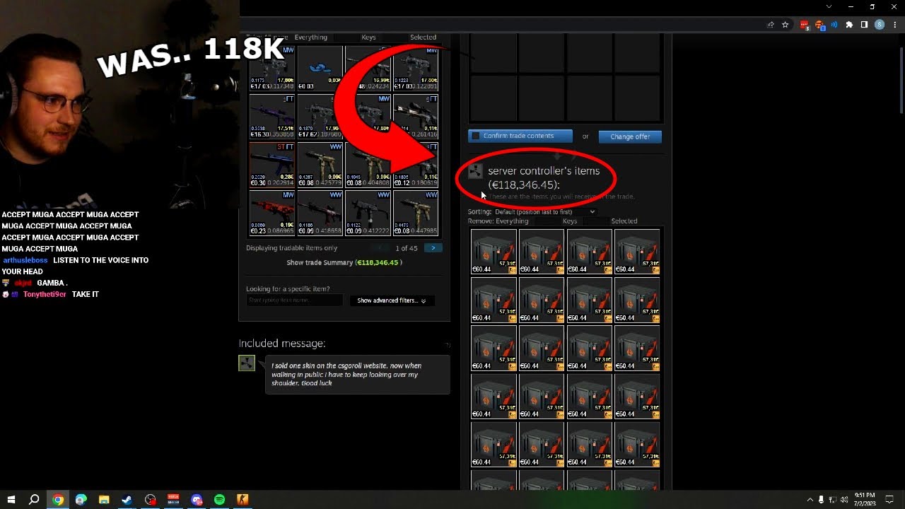 OhnePixel Accepts 118000€ CS:GO trade offer - YouTube