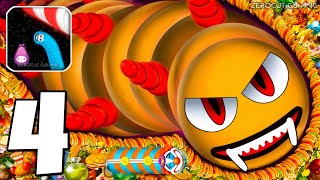 Worms Zone.io - Gameplay Walkthrough Part 4 - Become the Biggest Worm (Android, iOS)