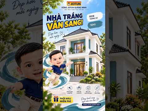 Ảnh thu nhỏ: Nhà Trắng Vẫn Sang! Phối Jotun 9918 Trắng Sứ + 5041 Cho Mặt Tiền