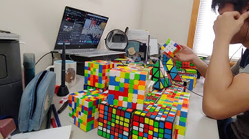 Solving my Entire Cube collection (87 cubes) [Timelapse]