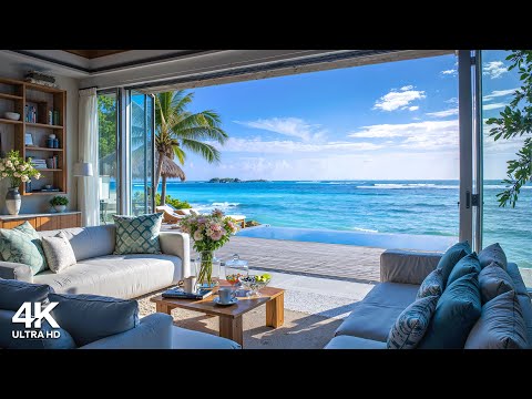 Morning Serenity By The Sea Smooth Bossa Nova Jazz Ocean Waves Sound For Relaxation  Morning Serenity By The Sea Smooth Bossa Nova Jazz Ocean Waves Sound For Relaxation