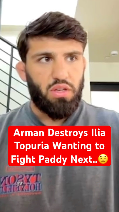 Arman Shuts Down Ilia Topuria vs Paddy Happening Next 🤫 #ufc