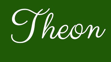 Learn how to Sign the Name Theon Stylishly in Cursive Writing