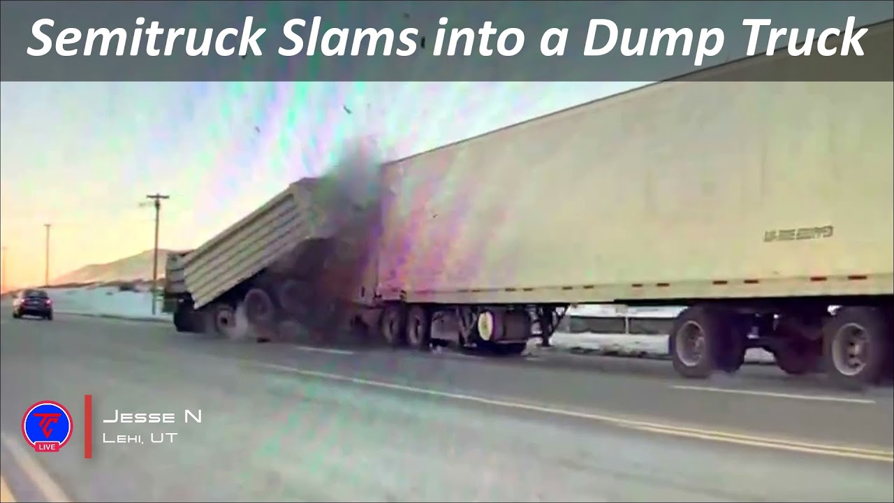 Semitruck Slams into a Dump Truck Caught on Tesla Camera | TeslaCam ...