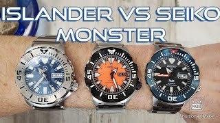 Islander Monster #ISL60 vs Seiko Monster SRP315 and SRPE27