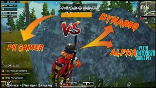 PUBG mobile || Dynamo gaming + Alpha clasher Vs Pk gamer || in Quarry || sniper Vs DMR