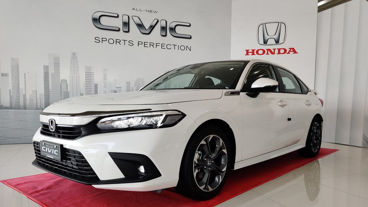 All-New 2022 Honda Civic Sport White Color | Exterior and Interior