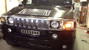 2003-2008 hummer h2 hid lights remote start alarm pager