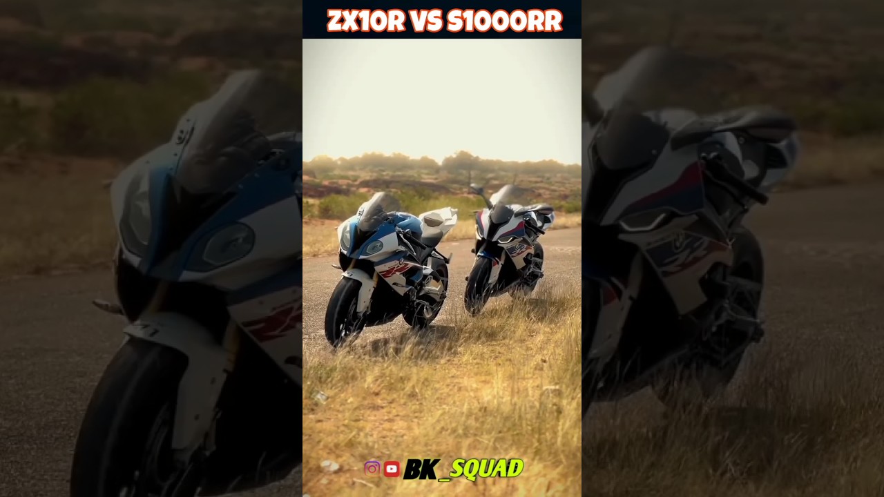 kawasaki ninja zx10r vs bmw s1000rr comparison 😱 subscribe ttf ajees