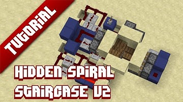 Minecraft Tutorial: Hidden Spiral Staircase V2 - Now with actual stairs!