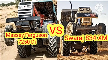 😱 महा मुकाबला Swaraj 834 VS Massey Ferguson 7250Di Trolley | Swaraj 834xm ||  #jcb3dx #tractorvideo