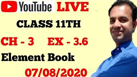 LIVE STREAM CLASS 11 MATHS || CHAPTER 3 TRIGONOMETRY || EXERCISE 3.6 ELEMENT BOOK