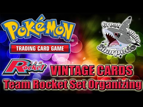 TEAM ROCKET VINTAGE POKEMON CARDS - Organizing My Team Rocket Vintage Set Cards!