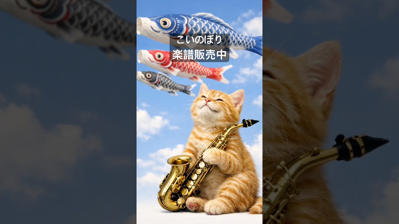 こいのぼり（やねよーりーたーかーい）サックス・フルート楽譜｜ドレミ付き初心者向け