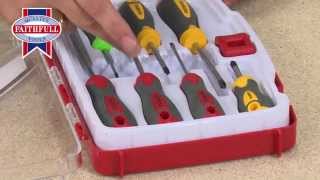 XMS14SCREW Faithfull 7 piece Screwdriver Set and Magnetiser £9 99