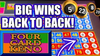 Four Card Keno BIG WINS!! And It Happened BACK To BACK!