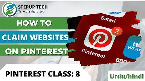 How to claim website on your Pinterest Account  | Pinterest Complete Course - 08