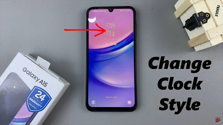 Samsung Galaxy A15: How To Change Lock Screen Clock Style