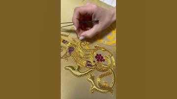 True masterpiece😍 #goldwork #embroidery #gold #diyembroidery #stiching #needlework #couture #sewing