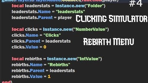 How to make a simulator on ROBLOX | Episode 4 | Rebirth Menu
