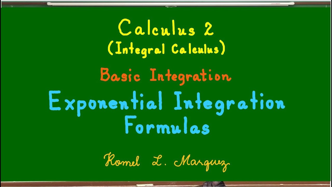 Exponential integration formulas online class youtube